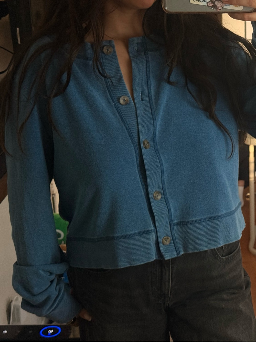 Z SUPPLY Daily Knit Denim Vintage Indigo Cardigan